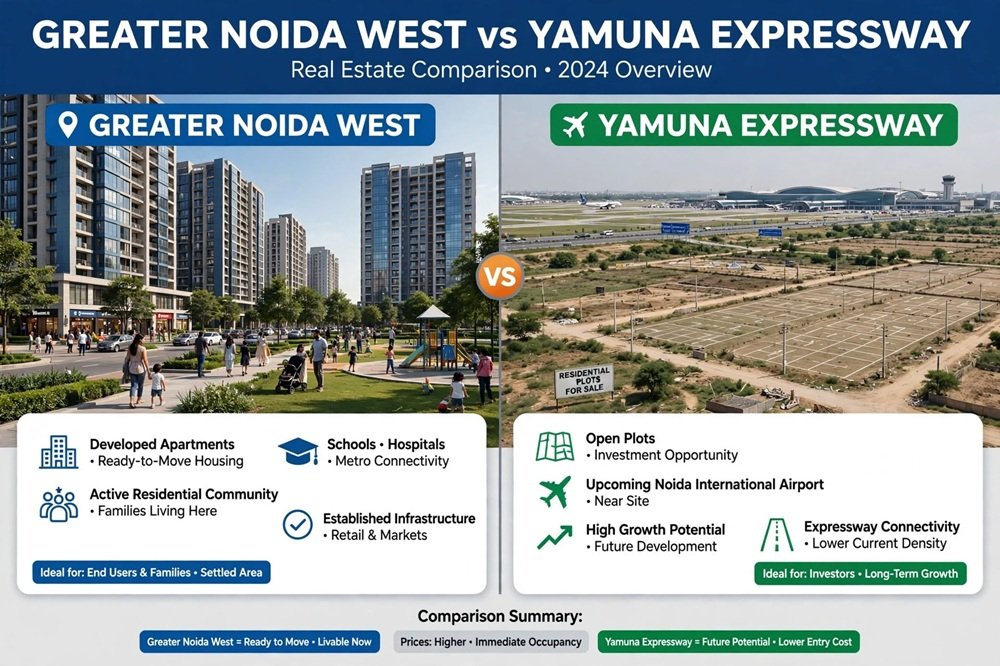 Greater Noida West vs Yamuna Expressway
