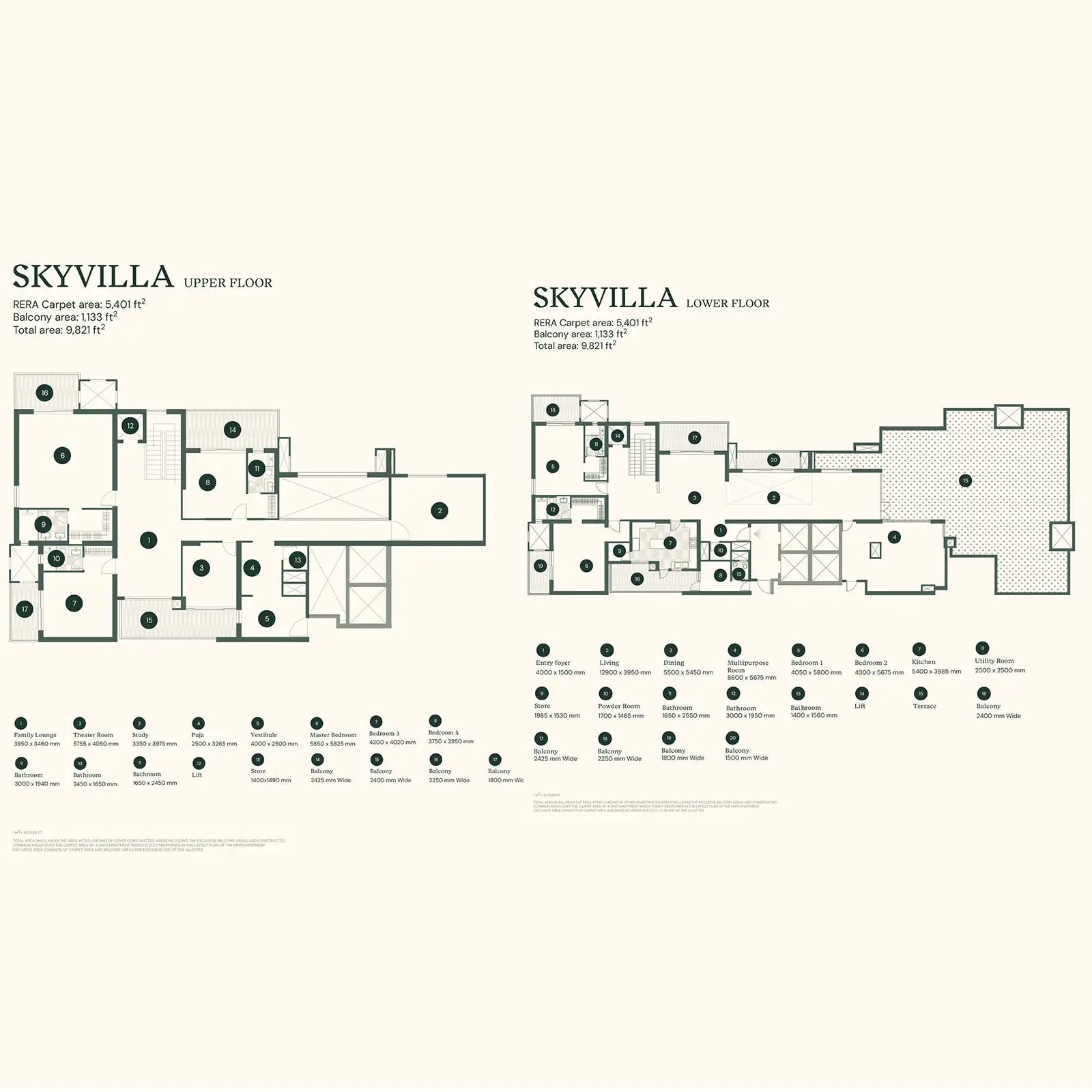 Sky Villa Layout