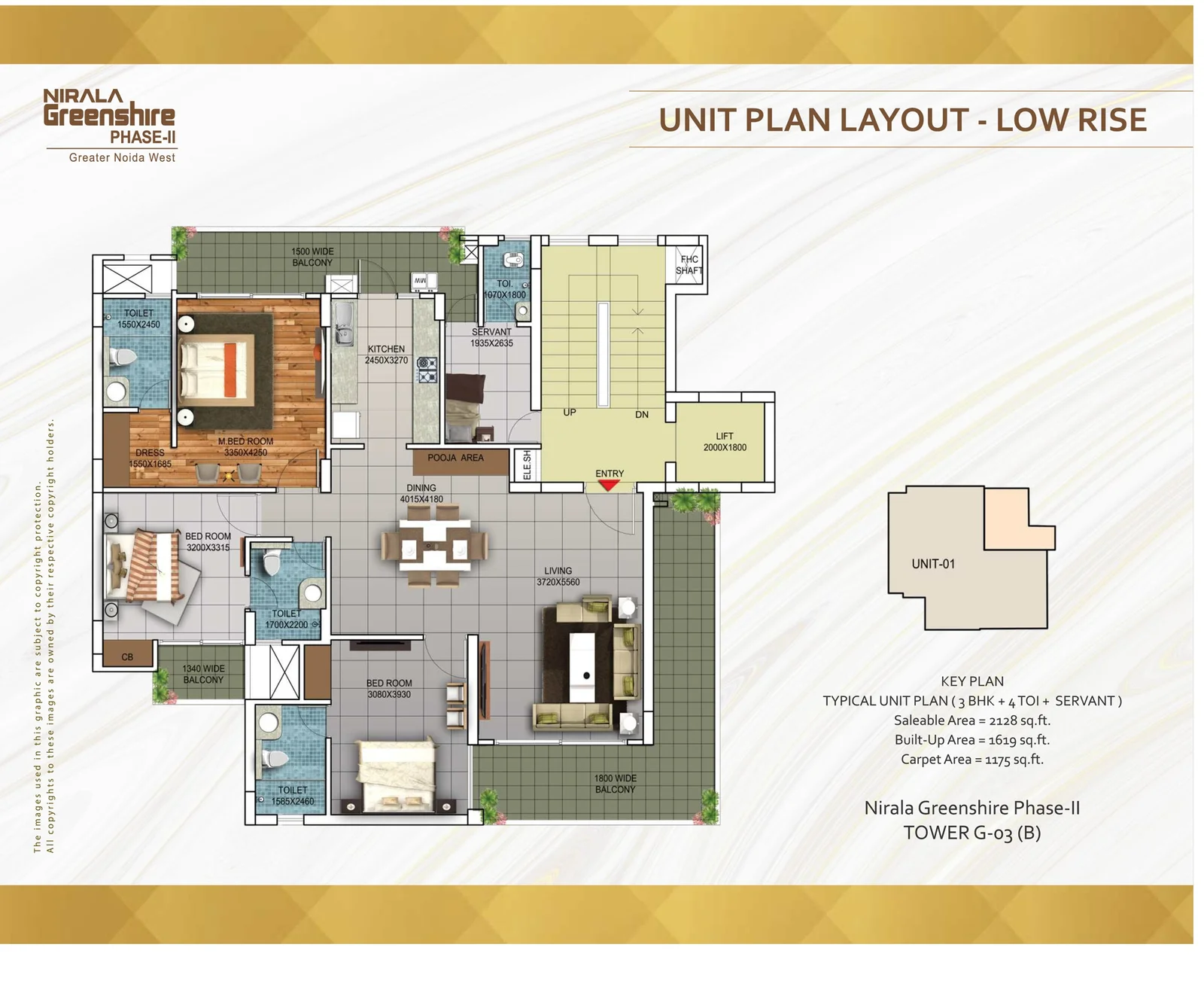 3 BHK + 4T Layout