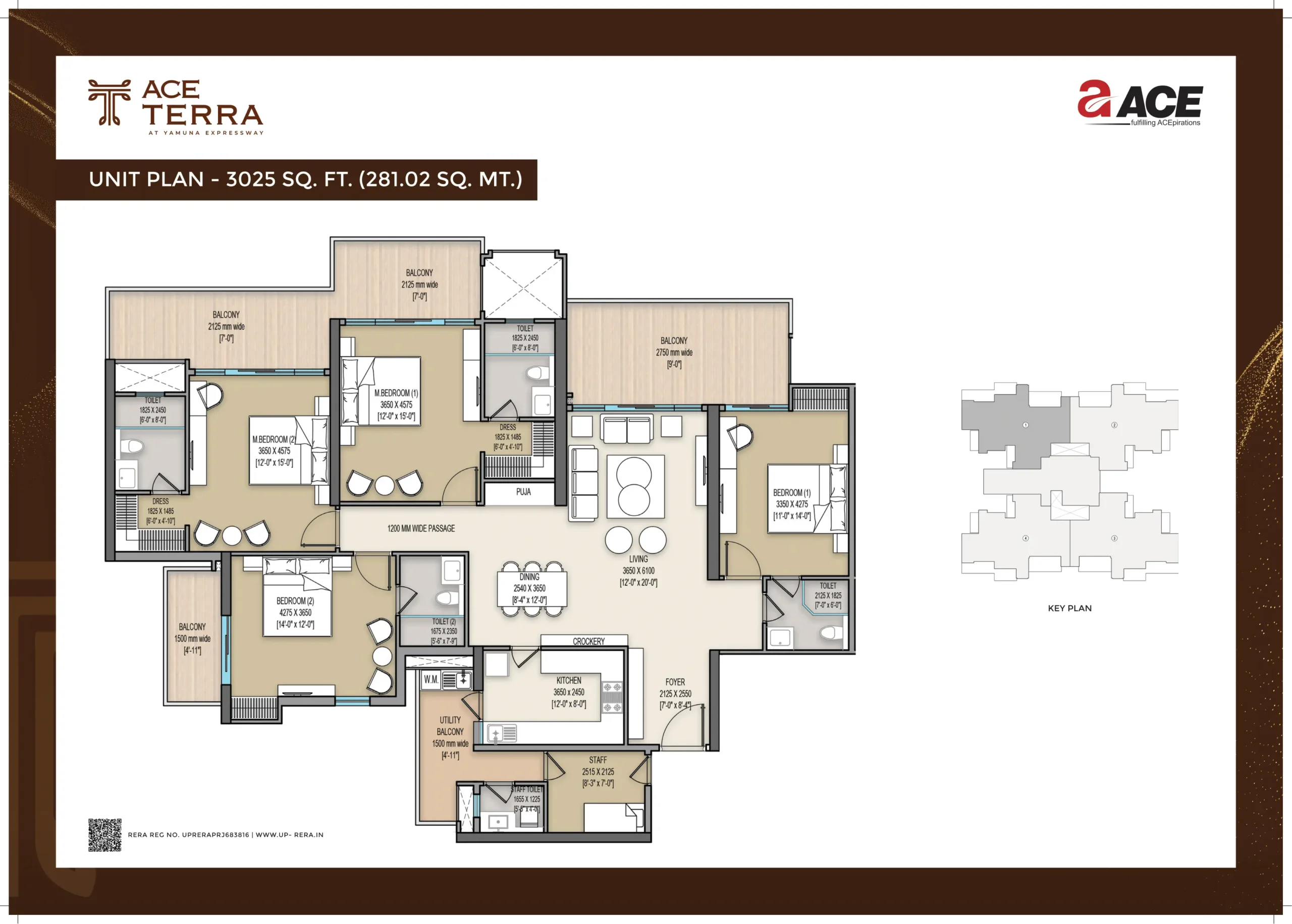 4 BHK + Servant Layout