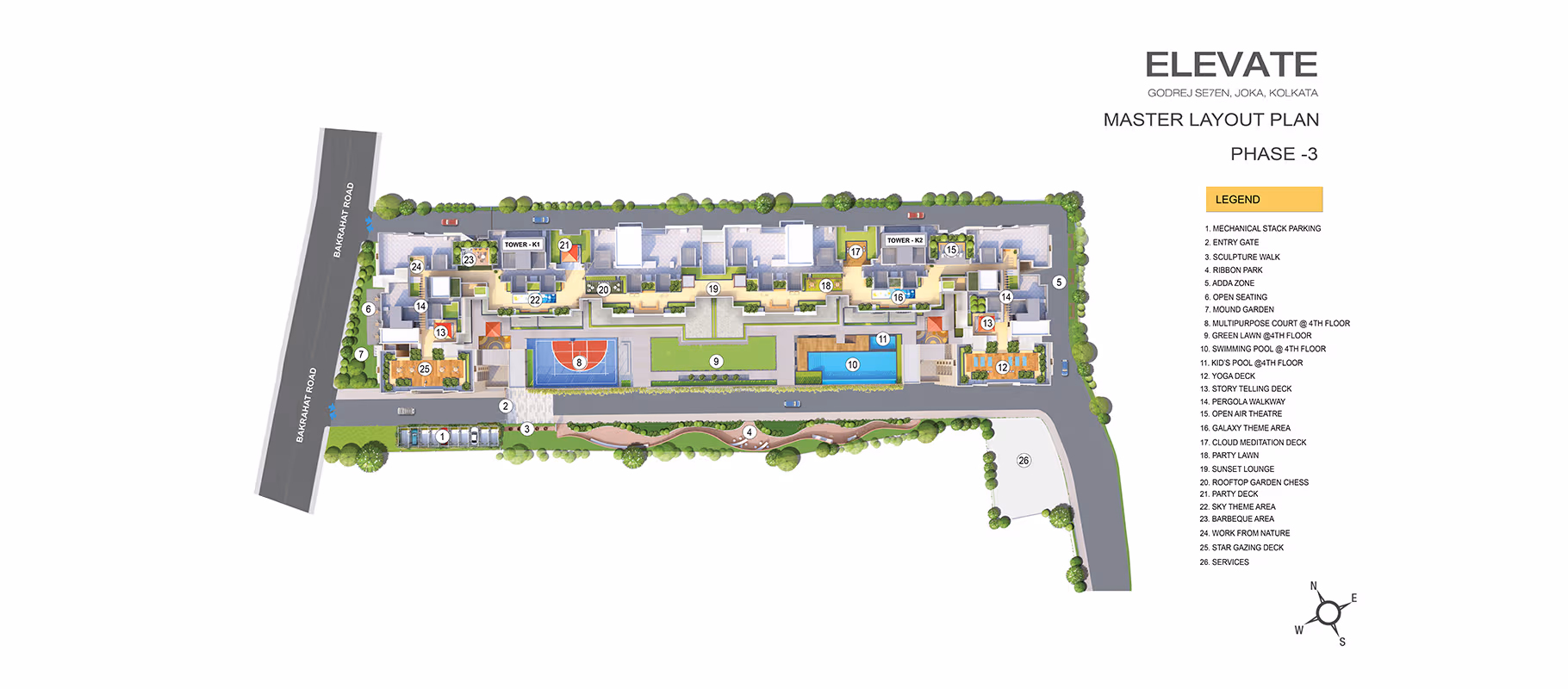 Elevate at Godrej Se7en Joka, Kolkata Master Plan